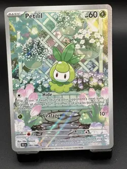 Petilil 091/086 Illustration Rare Pokemon SV Black Bolt Pack Fresh Near Mint NM - Image 1