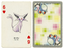2000 Espeon 6 of Hearts Pokemon Silver Part 2 Playing Card Japan Original - Image 1
