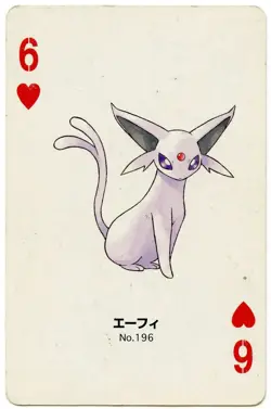 2000 Espeon 6 of Hearts Pokemon Silver Part 2 Playing Card Japan Original - Image 2