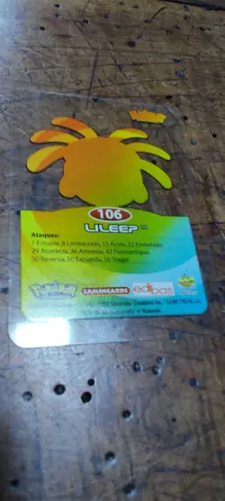 Lileep 106 Pokemon Lamincards Edibas - ESP - EXC - Image 2