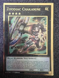 Yugioh Zoodiac Chakanine MAGO-EN037 Gold Rare 1st Edition NM - Image 1
