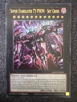 Yugioh Super Starslayer TY-PHON-Sky Crisis AGOV-EN042 Ultra Rare 1st Edition NM - Image 1