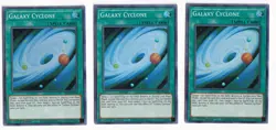Yugioh x3 Galaxy Cyclone SESL-EN044 Super Rare 1st Ed Playset - Image 1