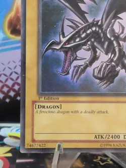 Yugioh 1st Edition Red-Eyes Black Dragon SDJ-001 Holo Rare LP - Image 4