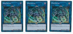 3x Yugioh Pentestag YS18-EN042 Super Rare 1st Ed NM x3 Playset - Image 1