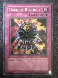 Yugioh Mask of Restrict LON-018 Ultra Rare Unlimited Edition NM - Image 1