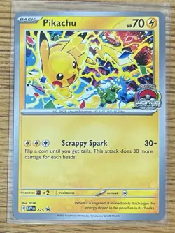 Pikachu Promo 2025 World Championships SVP EN 225 Pokemon Card Worlds NM/M - Image 1