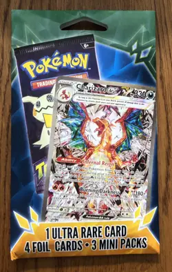 Pokemon TGC 3 Mini Packs 1 Ultra Rare 4 Foil Cards NIP - Image 1