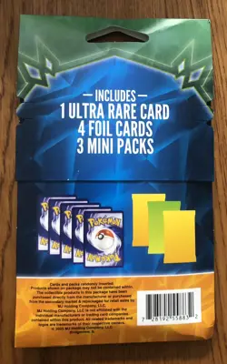 Pokemon TGC 3 Mini Packs 1 Ultra Rare 4 Foil Cards NIP - Image 2