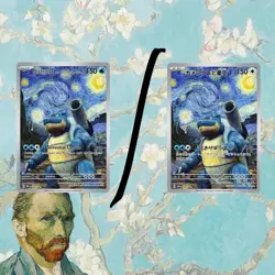 Blastoise with The Starry Night | Van Gogh Pokemon Cards | En. | #2 | Read Des. - Image 1