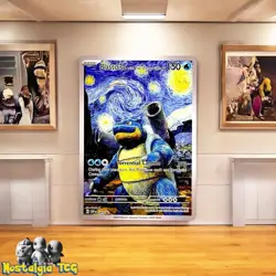 Blastoise with The Starry Night | Van Gogh Pokemon Cards | En. | #2 | Read Des. - Image 2