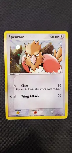 Pokemon Card - Fire Red & Leaf Green 81/112 - SPEAROW (REVERSE holo-foil) - NM - Image 1