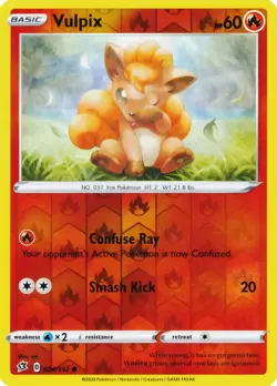Vulpix - 024/192 Rebel Clash Reverse Holo Pokemon TCG Card NM - Image 1