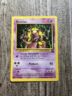 MEWTWO Pokemon #14 WOTC Black Star PROMO Non Holo Card 1999 - Image 1