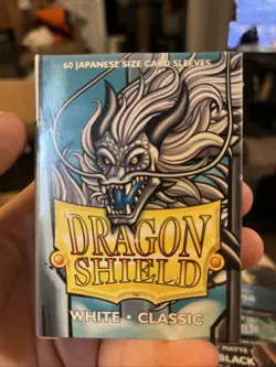 (60-Pack) Dragon Shield Card Sleeves CLASSIC WHITE Small/Mini Japanese Size New - Image 1
