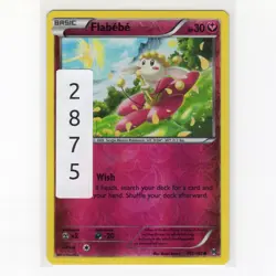 Pokemon TCG Flabebe 101/162 XY BREAKthrough Reverse Holo Common Card EN-LP 2015 - Image 3