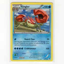 Pokemon TCG Kingler 14/119 XY Phantom Forces Regular Uncommon Card EN-MP 2014 - Image 1