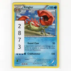 Pokemon TCG Kingler 14/119 XY Phantom Forces Regular Uncommon Card EN-MP 2014 - Image 3