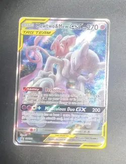 Pokemon TCG Mewtwo and Mew GX Black Star Promos SM191 Holo Card NM Condition - Image 3