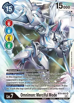Digimon Card Game Omnimon: Merciful Mode BT9-083 SR NM - Image 1