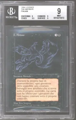 Magic MTG Legends Italian The Abyss BGS 9 (9, 9, 8.5, 9) NEAR MINT NM - Image 1