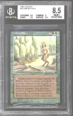 Magic MTG Legends Willow Satyr BGS 8.5 (8.5, 9, 8.5, 9.5) Q++ NEAR MINT NM - Image 1