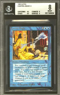 Magic MTG Alpha Control Magic BGS 8 (8.5, 8, 8.5, 8) NEAR MINT NM - Image 1