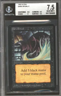 Magic MTG Alpha Dark Ritual BGS 7.5 (8.5, 8.5, 9, 6.5) LIGHTLY PLAYED LP - Image 1