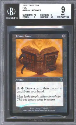 Magic MTG 7th Edition Seventh Ed FOIL Jalum Tome BGS 9 (10 9 9 8.5) NEAR MINT NM - Image 1