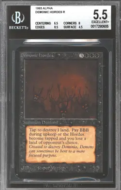 Magic MTG Alpha Demonic Hordes BGS 5.5 (6.5, 8, 8.5, 4.5) LIGHTLY PLAYED LP - Image 1