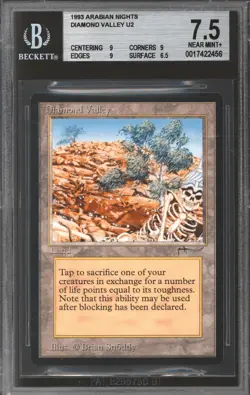 Magic MTG Arabian Nights Diamond Valley BGS 7.5 (9, 9, 9, 6.5) NEAR MINT NM - Image 1