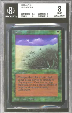 Magic MTG Alpha Lifelace BGS 8 (8.5, 8, 8, 9) NEAR MINT NM - Image 1