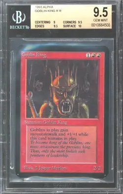 Magic MTG Alpha Goblin King BGS 9.5 (9, 9.5, 9.5, 10) GEM MINT - Image 1