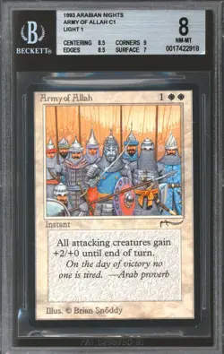 Magic MTG Arabian Nights Army of Allah (Light) BGS 8 (8.5 9 8.5 7) NEAR MINT NM - Image 1