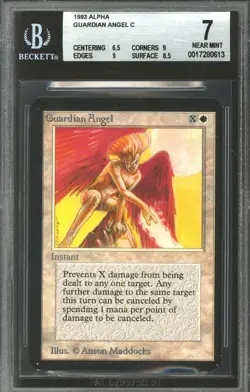 Magic MTG Alpha Guardian Angel BGS 7 (6.5, 9, 9, 8.5) LIGHTLY PLAYED LP - Image 1