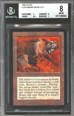 Magic MTG Alpha Clockwork Beast BGS 8 (9, 8, 8.5, 7) NEAR MINT NM - Image 1