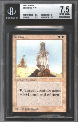 Magic MTG Alpha Blessing BGS 7.5 (9.5, 8, 7.5, 7.5) LIGHTLY PLAYED LP - Image 1
