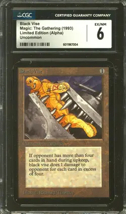 Magic MTG Alpha Black Vise CGC 6 LIGHTLY PLAYED LP - Image 1