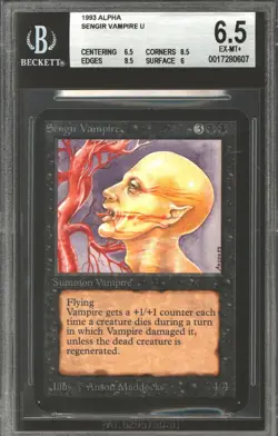 Magic MTG Alpha Sengir Vampire BGS 6.5 (6.5, 8.5, 8.5, 6) NEAR MINT NM - Image 1