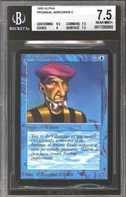 Magic MTG Alpha Prodigal Sorcerer BGS 7.5 (9.5, 7.5, 8, 7.5) LIGHTLY PLAYED LP - Image 1