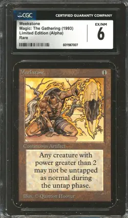 Magic MTG Alpha Meekstone CGC 6 LIGHTLY PLAYED LP - Image 1
