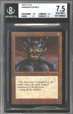 Magic MTG Alpha Obsianus Golem BGS 7.5 (7.5, 7.5, 8, 8) LIGHTLY PLAYED LP - Image 1