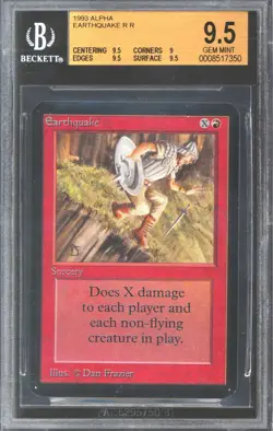 Magic MTG Alpha Earthquake BGS 9.5 (9.5, 9, 9.5, 9.5) GEM MINT - Image 1