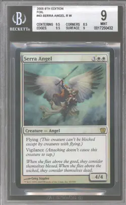 Magic MTG 9th Edition Ninth Ed FOIL Serra Angel BGS 9 (9.5 8.5 9.5 9) NEAR MINT - Image 1