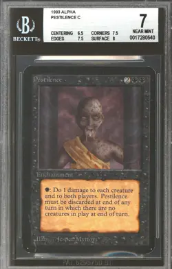 Magic MTG Alpha Pestilence BGS 7 (6.5, 7.5, 7.5, 8) LIGHTLY PLAYED LP - Image 1