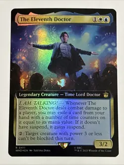 MTG Doctor Who The Eleventh Doctor Extended Art Foil 0411 NM Rare - Image 1