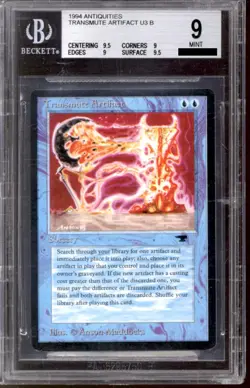 Magic MTG Antiquities Transmute Artifact BGS 9 (9.5, 9, 9, 9.5) Q++ - Image 1