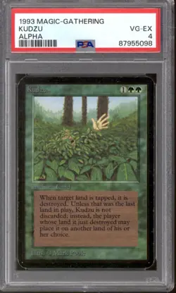 Magic MTG Alpha Kudzu PSA 4 MODERATELY PLAYED MP - Image 1