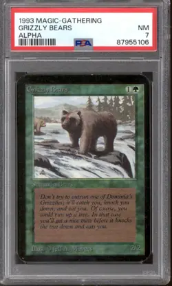 Magic MTG Alpha Grizzly Bears PSA 7 NEAR MINT NM - Image 1