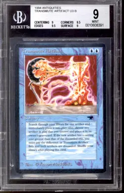 Magic MTG Antiquities Transmute Artifact BGS 9 (9, 9.5, 9.5, 9) Q++ - Image 1